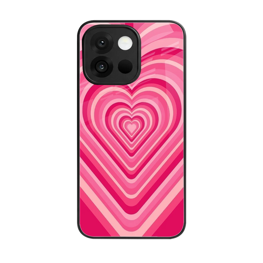 Y2K French Pink Hearts back phone cover | glass case for oneplus 13s