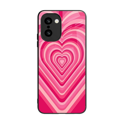 Y2K French Pink Hearts back phone cover | glass case for oneplus 15r
