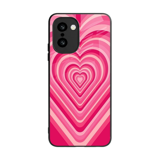 Y2K French Pink Hearts back phone cover | glass case for oneplus 15r