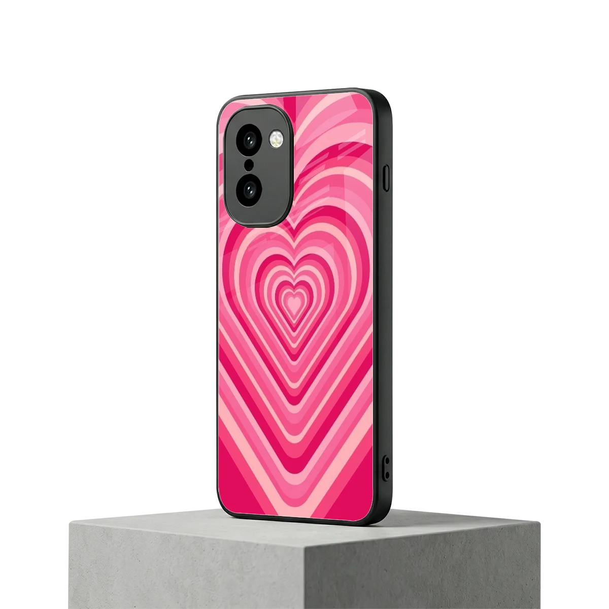 Y2K French Pink Hearts oneplus 15r mobile cover | shockproof glass phone case