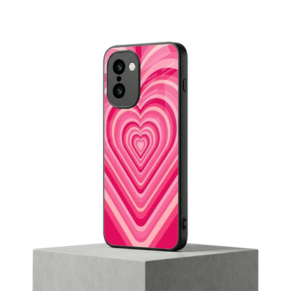 Y2K French Pink Hearts oneplus 15r mobile cover | shockproof glass phone case