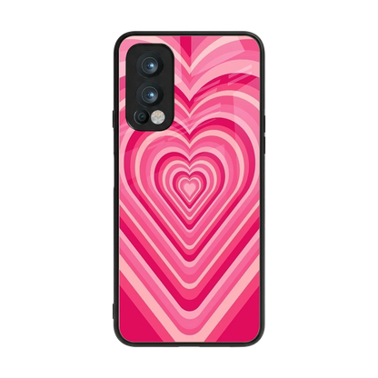 Y2K French Pink Hearts back phone cover | glass case for oneplus nord 2