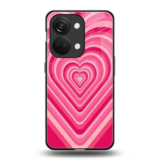 Y2K French Pink Hearts back phone cover | glass case for oneplus nord 3