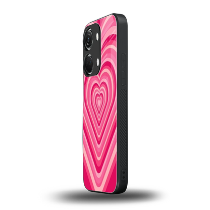 Y2K French Pink Hearts oneplus nord 3 mobile cover | shockproof glass phone case
