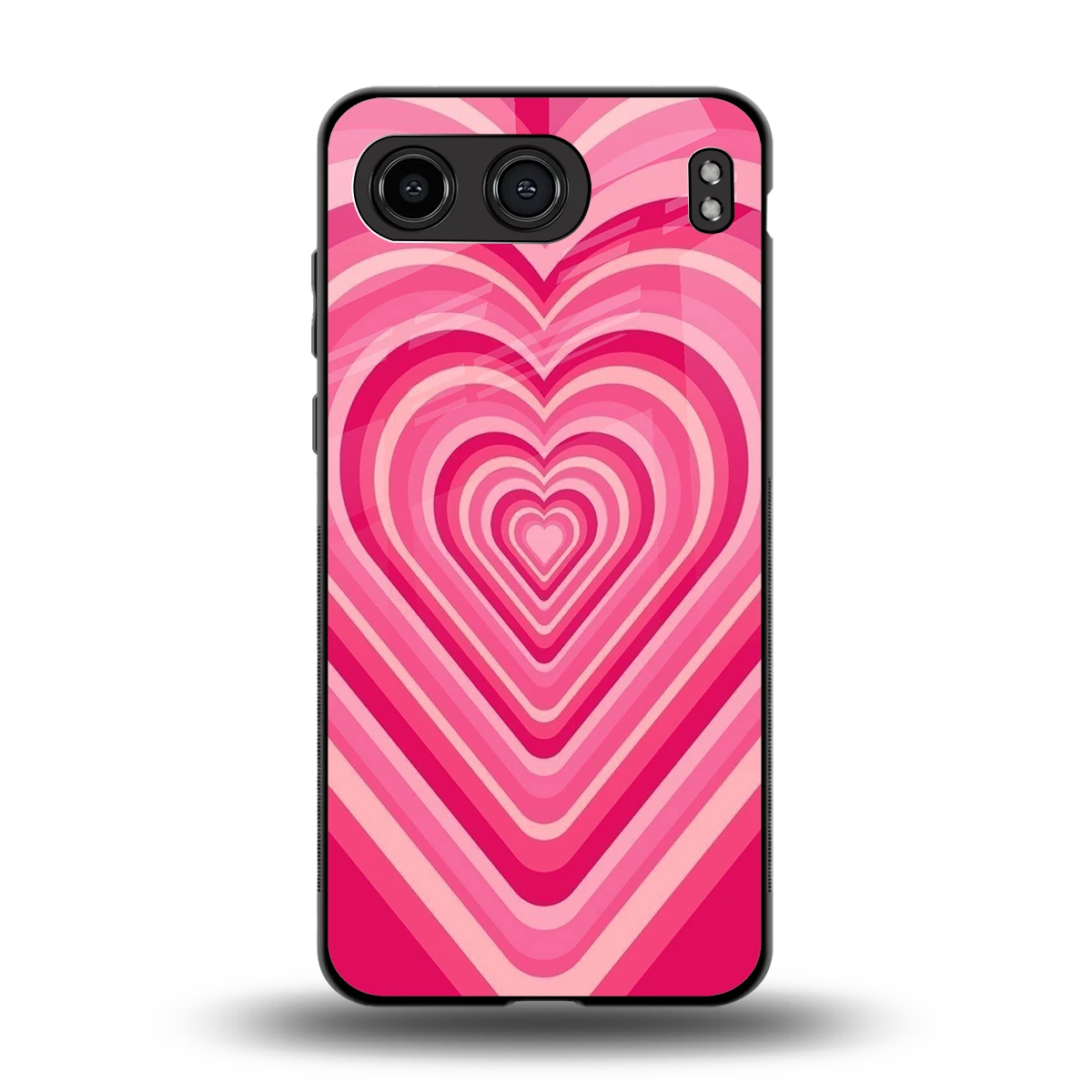 Y2K French Pink Hearts back phone cover | glass case for oneplus nord 4