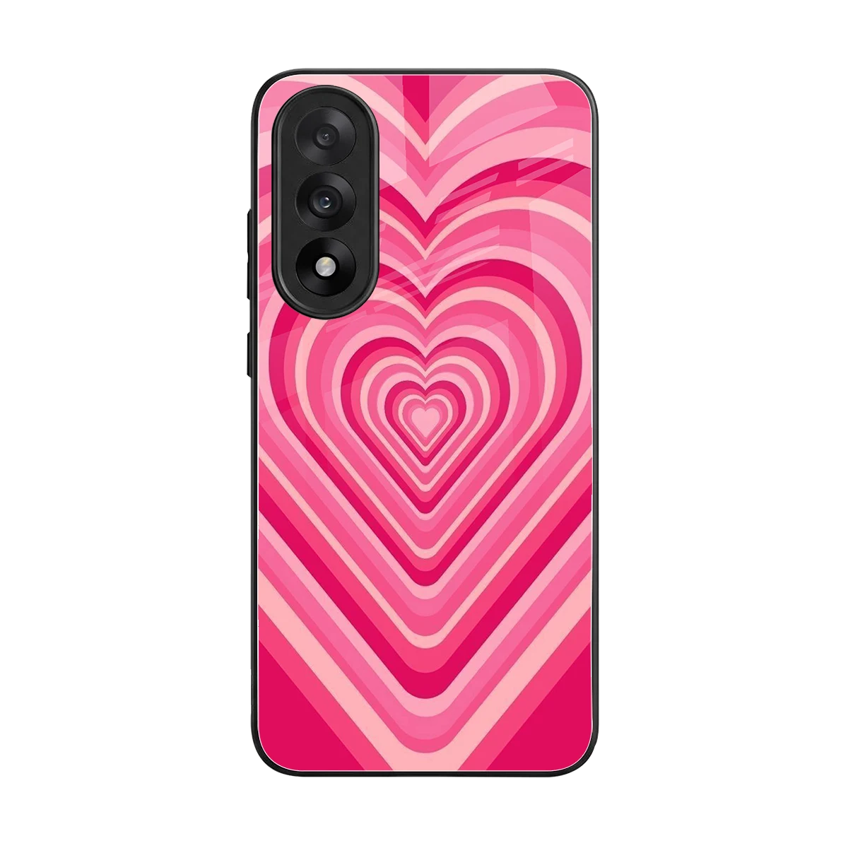 Y2K French Pink Hearts back phone cover | glass case for oneplus nord 5