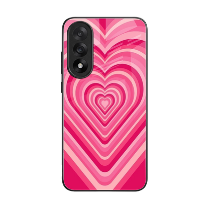 Y2K French Pink Hearts back phone cover | glass case for oneplus nord 5