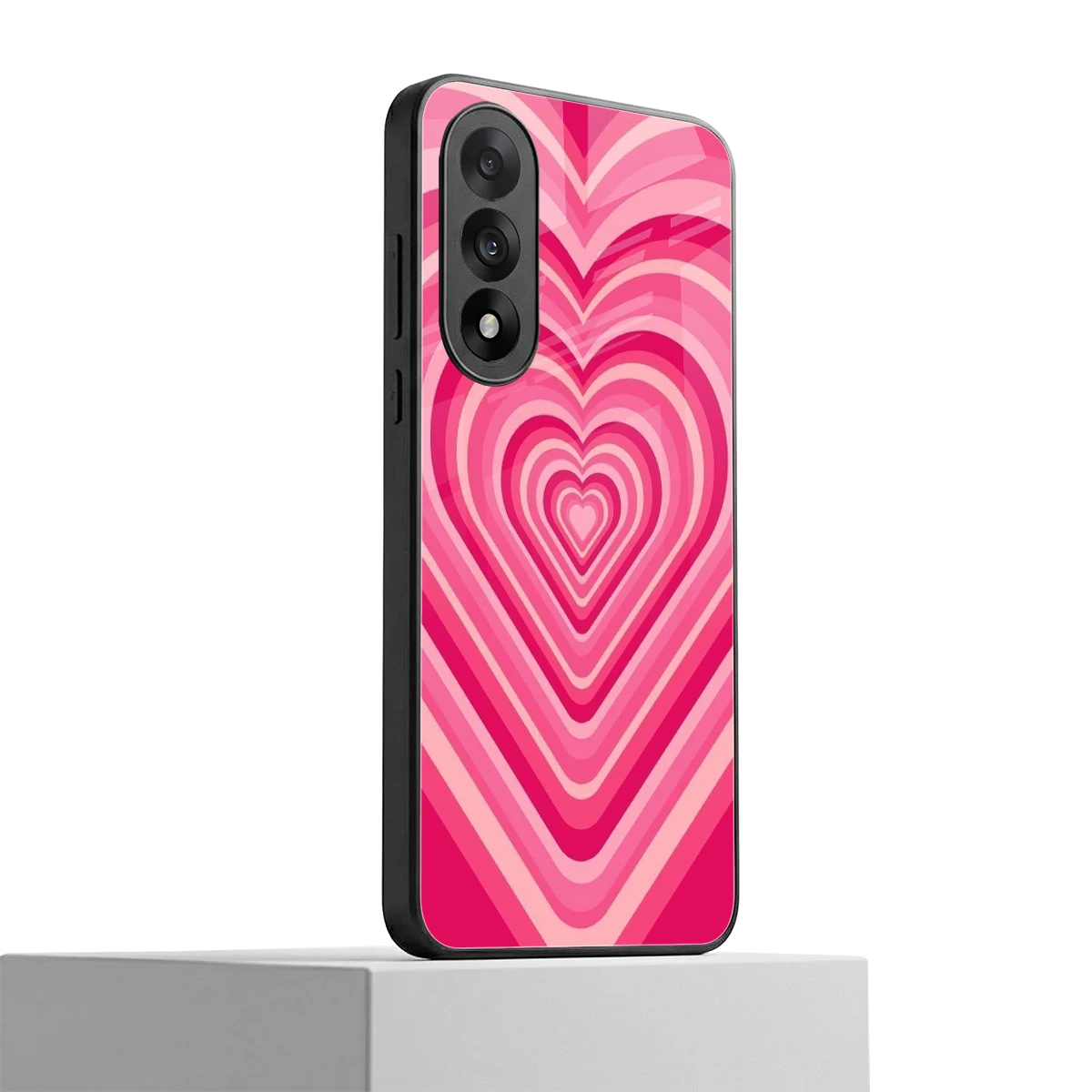 Y2K French Pink Hearts oneplus nord 5 mobile cover | shockproof glass phone case
