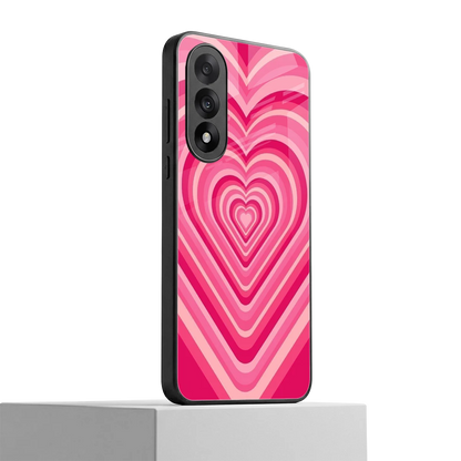 Y2K French Pink Hearts oneplus nord 5 mobile cover | shockproof glass phone case