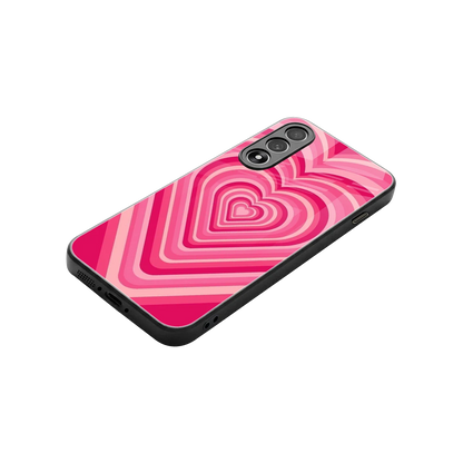 Y2K French Pink Hearts stylish phone case for oneplus nord 5 | glossy glass and slim fit