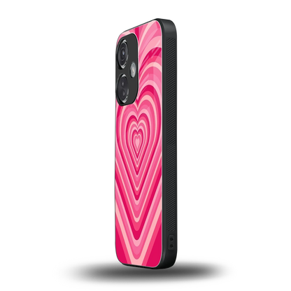 Y2K French Pink Hearts oneplus nord ce 3 mobile cover | shockproof glass phone case