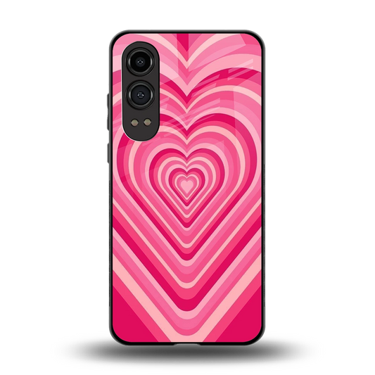 Y2K French Pink Hearts back phone cover | glass case for oneplus nord ce 4 lite