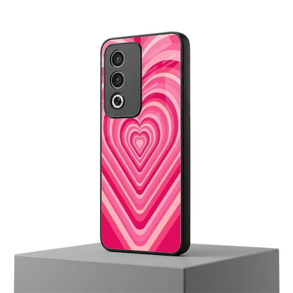 Y2K French Pink Hearts oppo a3 pro mobile cover | shockproof glass phone case