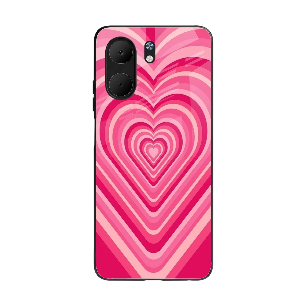 Y2K French Pink Hearts back phone cover | glass case for oppo a5x 5g