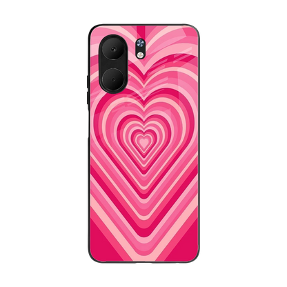 Y2K French Pink Hearts back phone cover | glass case for oppo a5x 5g