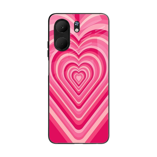 Y2K French Pink Hearts back phone cover | glass case for oppo a5x 5g