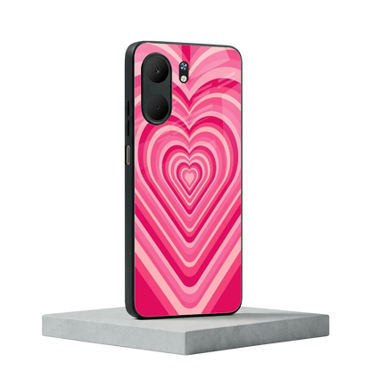 Y2K French Pink Hearts oppo a5x 5g mobile cover | shockproof glass phone case
