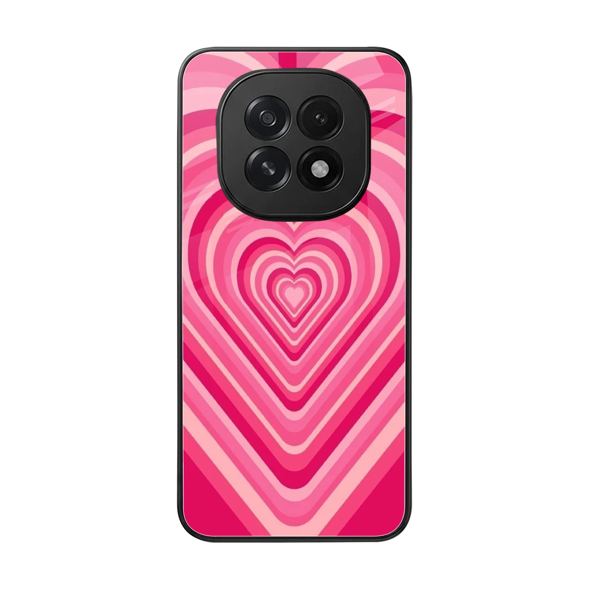 Y2K French Pink Hearts back phone cover | glass case for oppo f29 5g