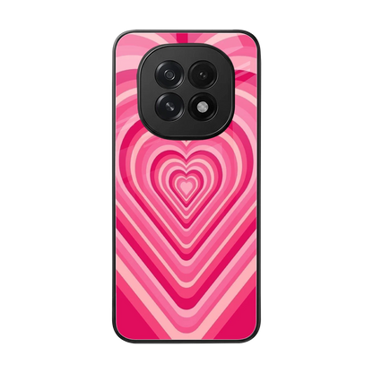 Y2K French Pink Hearts back phone cover | glass case for oppo f29 5g