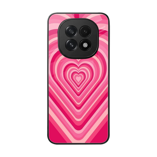 Y2K French Pink Hearts back phone cover | glass case for oppo f29 5g