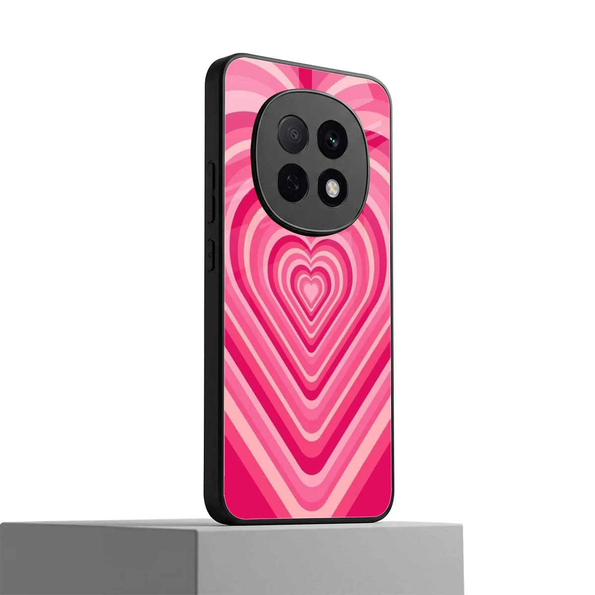 Y2K French Pink Hearts oppo f29 pro 5g mobile cover | shockproof glass phone case