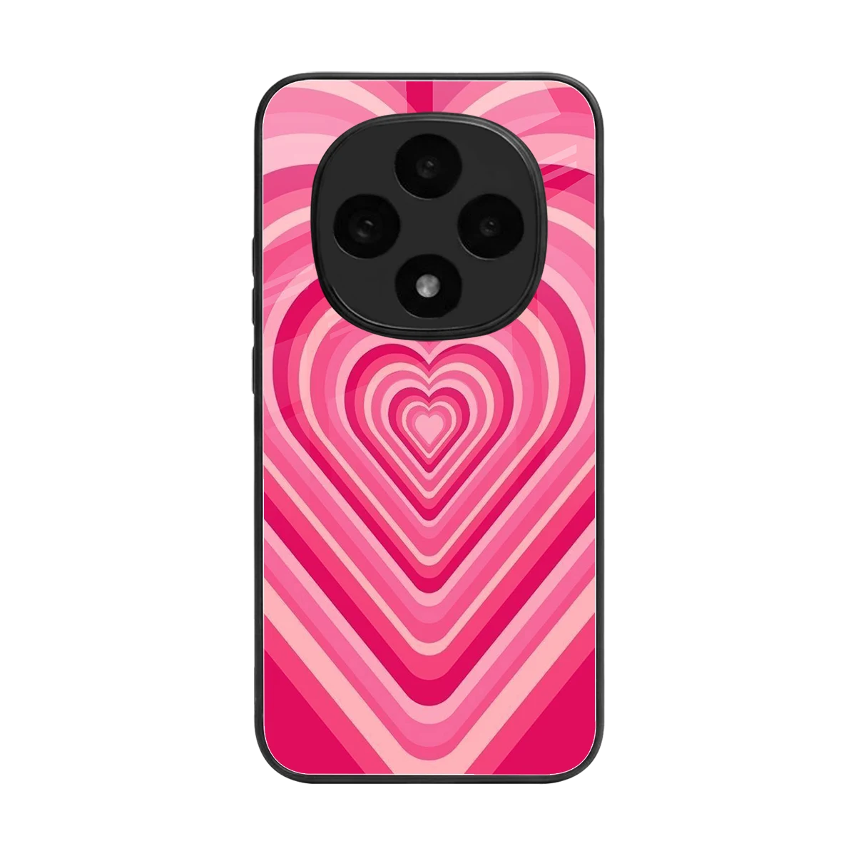 Y2K French Pink Hearts back phone cover | glass case for oppo f31 pro 5g
