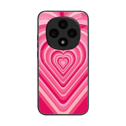 Y2K French Pink Hearts back phone cover | glass case for oppo f31 pro 5g