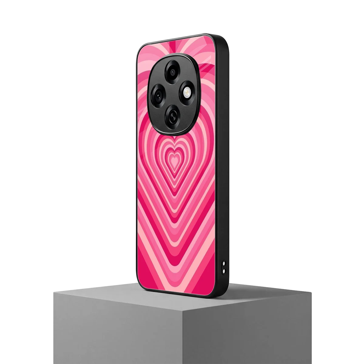 Y2K French Pink Hearts oppo f31 pro 5g mobile cover | shockproof glass phone case