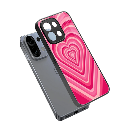 Y2K French Pink Hearts sleek oppo k13 5g cover with tempered glass back and TPU edges