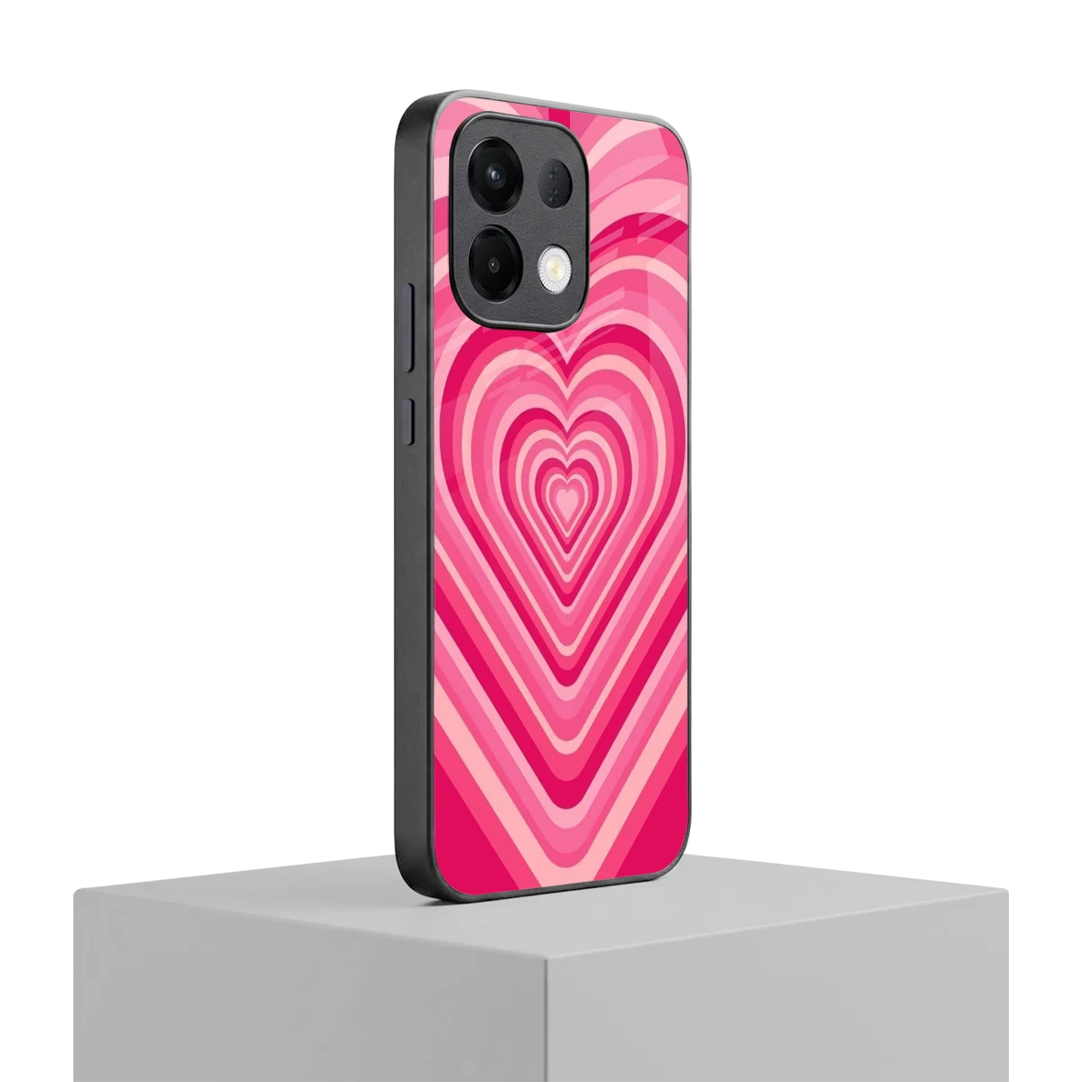 Y2K French Pink Hearts oppo k13 5g mobile cover | shockproof glass phone case