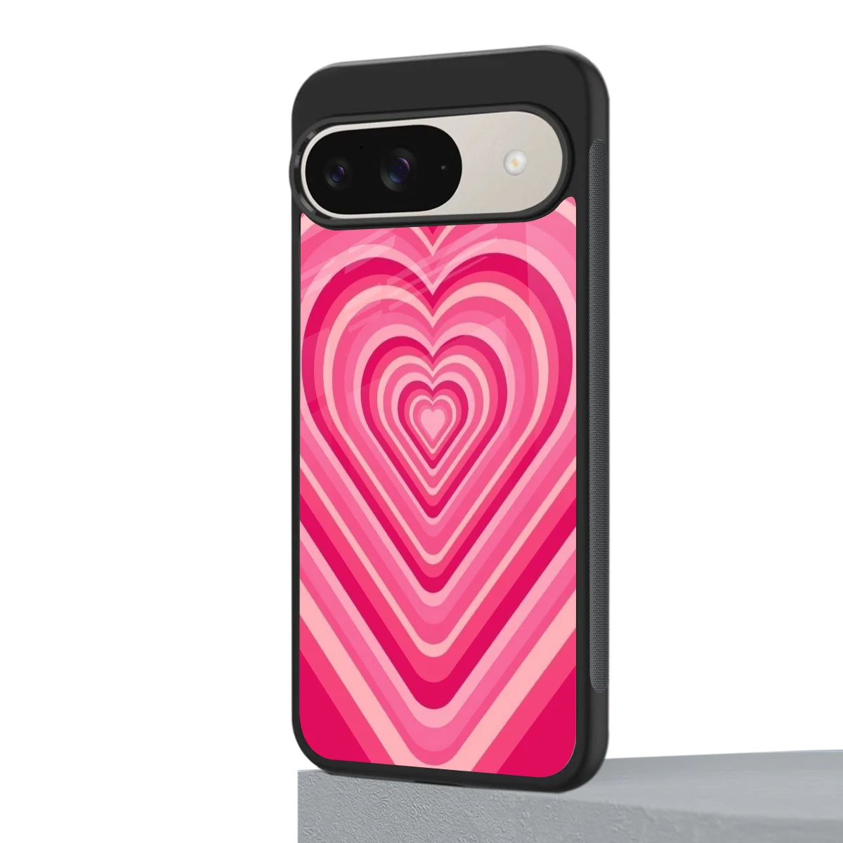 Y2K French Pink Hearts google pixel 9 mobile cover | shockproof glass phone case