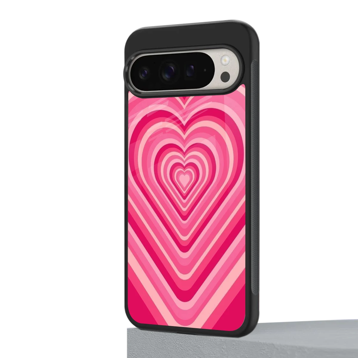 Y2K French Pink Hearts google pixel 9 pro xl mobile cover | shockproof glass phone case
