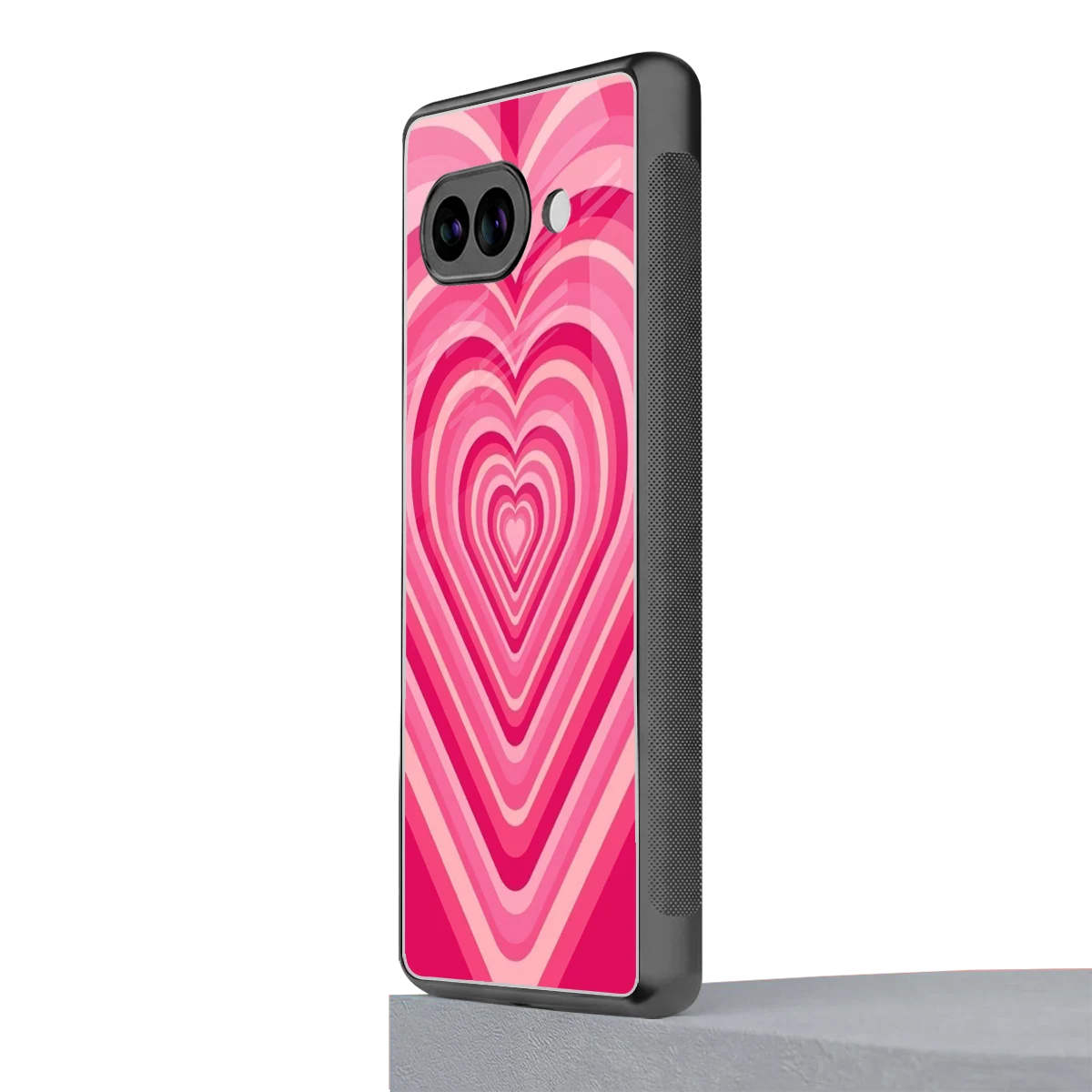 Y2K French Pink Hearts google pixel 10a mobile cover | shockproof glass phone case