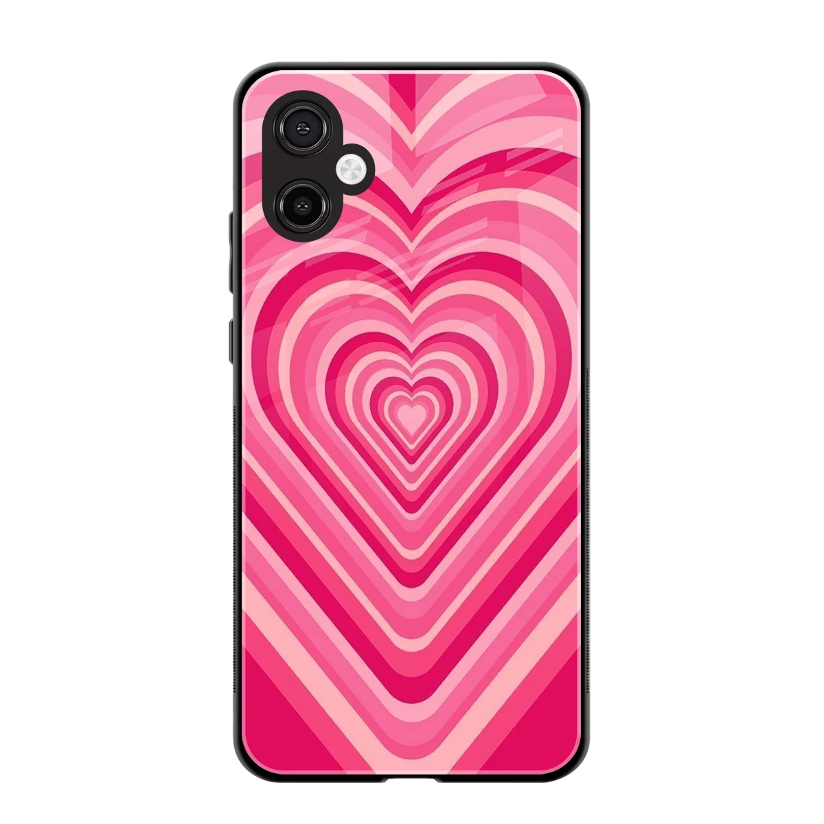 Y2K French Pink Hearts back phone cover | glass case for samsung galaxy a06 5g