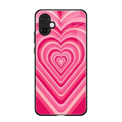 Y2K French Pink Hearts back phone cover | glass case for samsung galaxy a06 5g