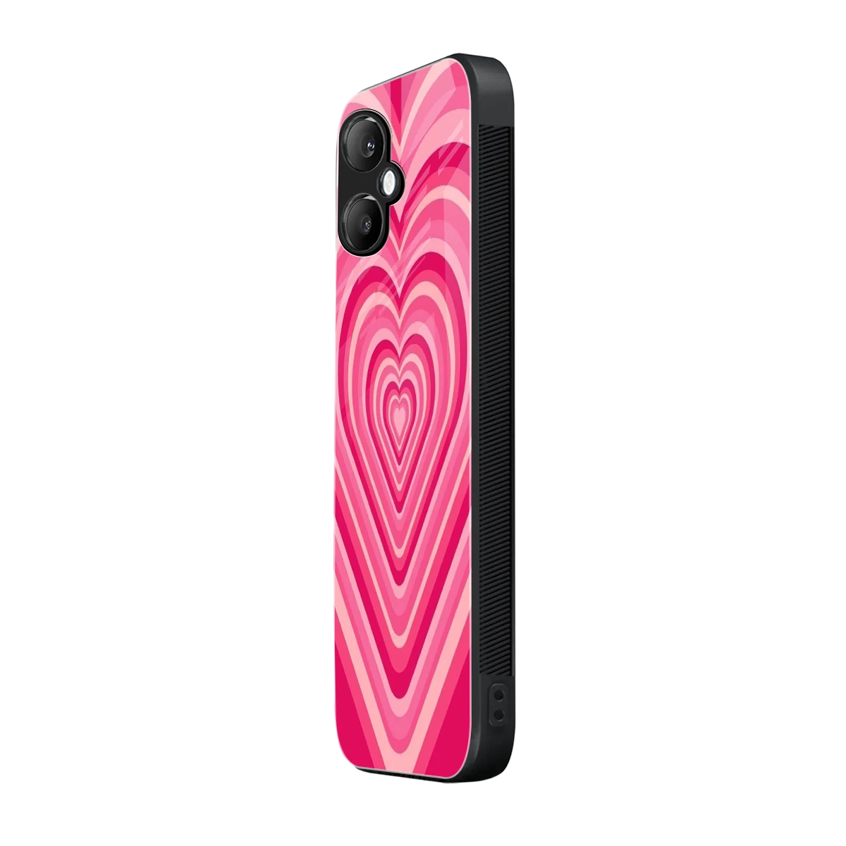 Y2K French Pink Hearts samsung galaxy a06 5g mobile cover | shockproof glass phone case