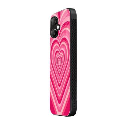 Y2K French Pink Hearts samsung galaxy a06 5g mobile cover | shockproof glass phone case