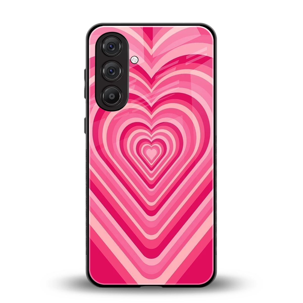 Y2K French Pink Hearts back phone cover | glass case for samsung galaxy a17 5g
