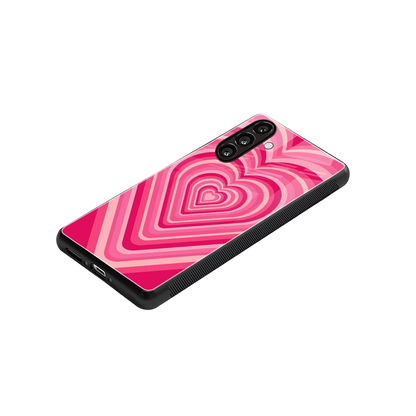 Y2K French Pink Hearts stylish phone case for samsung galaxy a14 5g | glossy glass and slim fit