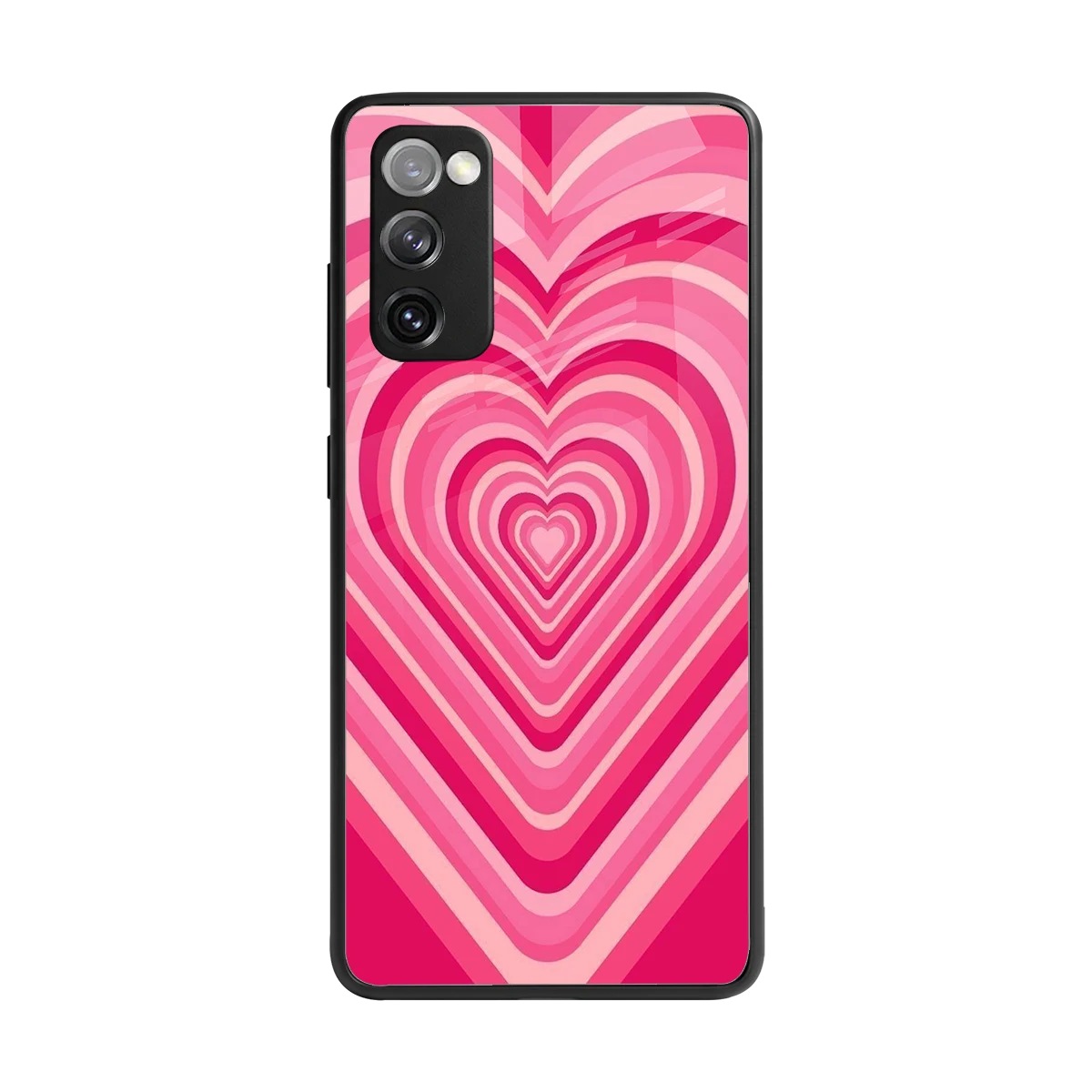 Y2K French Pink Hearts back phone cover | glass case for samsung galaxy s20 fe