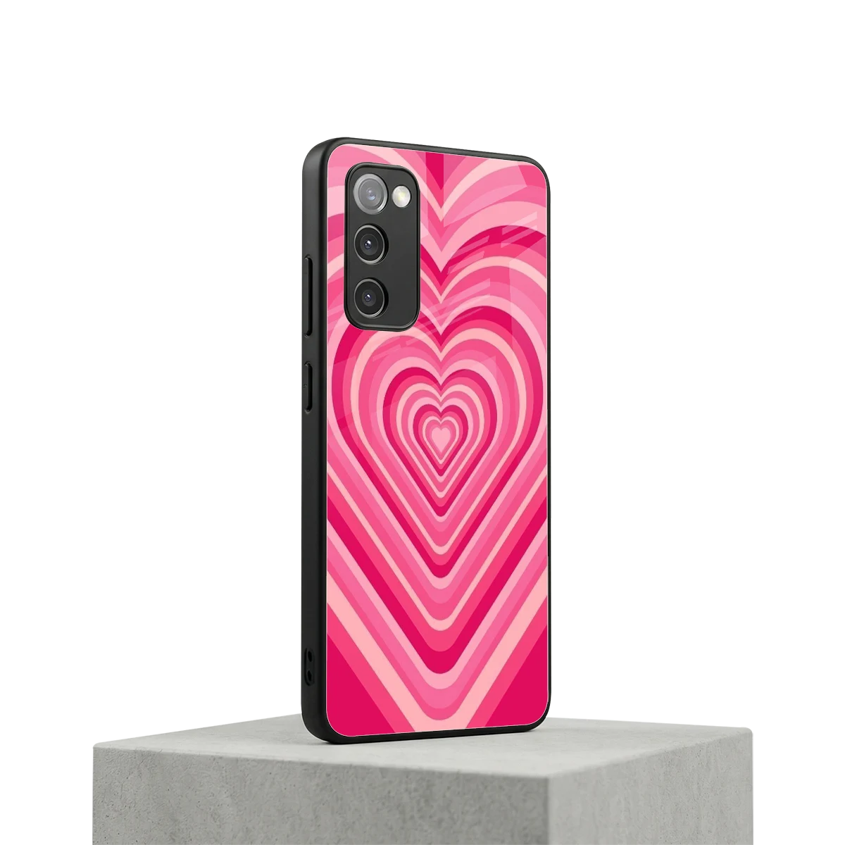 Y2K French Pink Hearts samsung galaxy s20 fe mobile cover | shockproof glass phone case