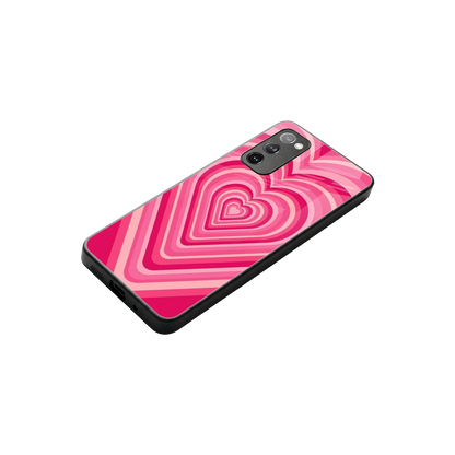 Y2K French Pink Hearts stylish phone case for samsung galaxy s20 fe | glossy glass and slim fit