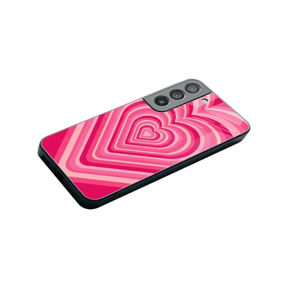Y2K French Pink Hearts stylish phone case for samsung galaxy s22 | glossy glass and slim fit
