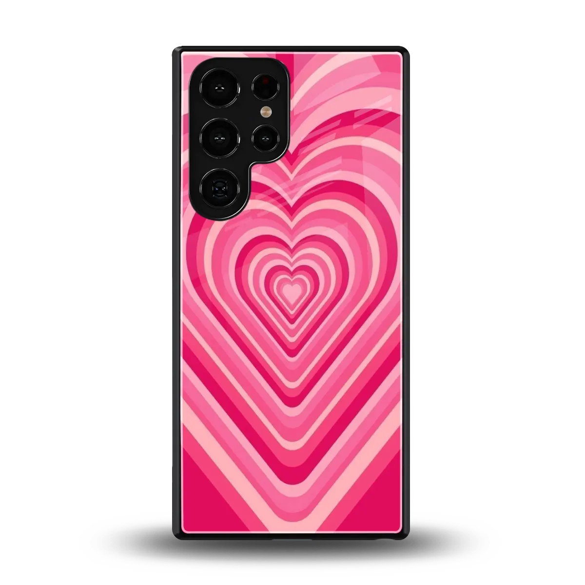 Y2K French Pink Hearts back phone cover | glass case for samsung galaxy s25 ultra