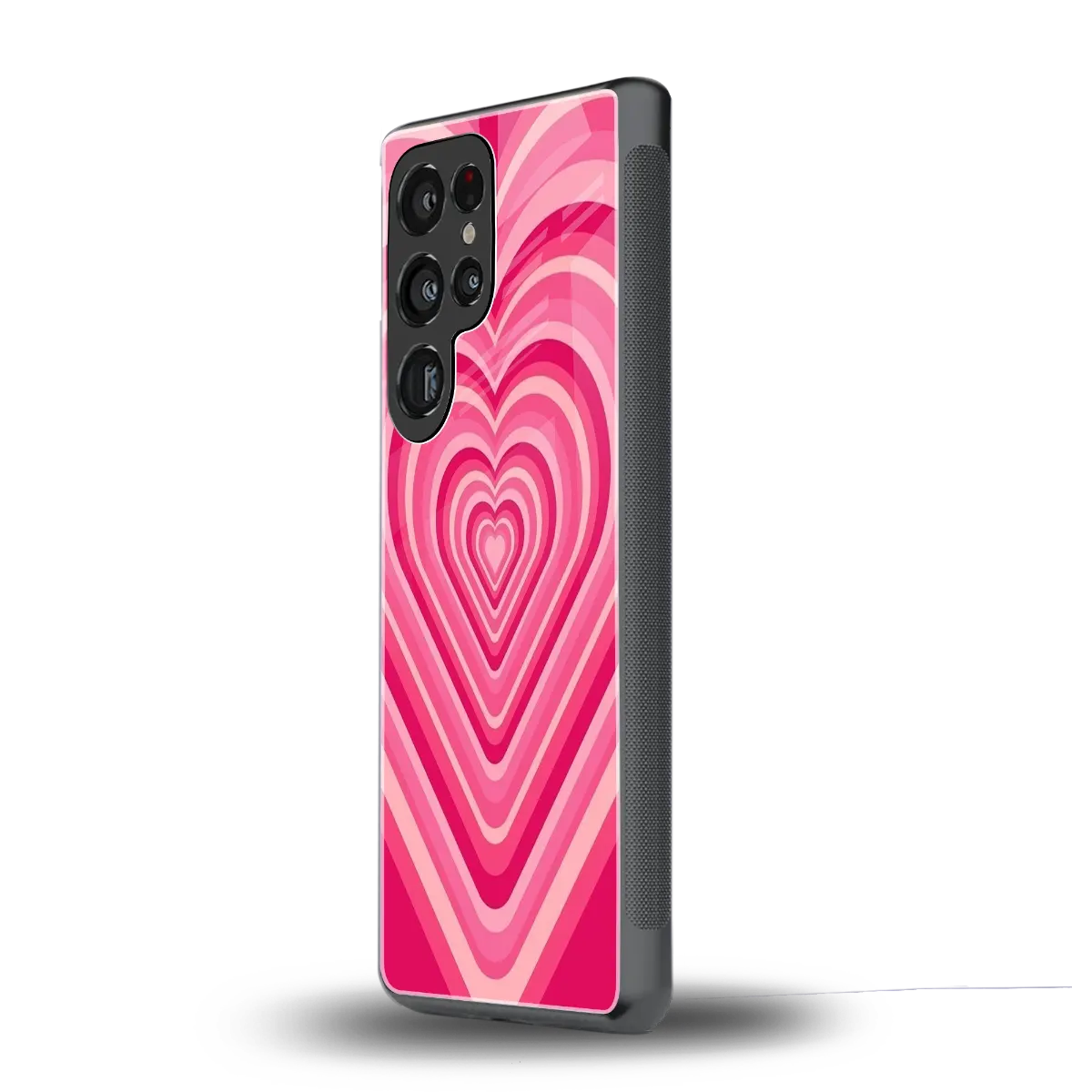 Y2K French Pink Hearts samsung galaxy s25 ultra mobile cover | shockproof glass phone case