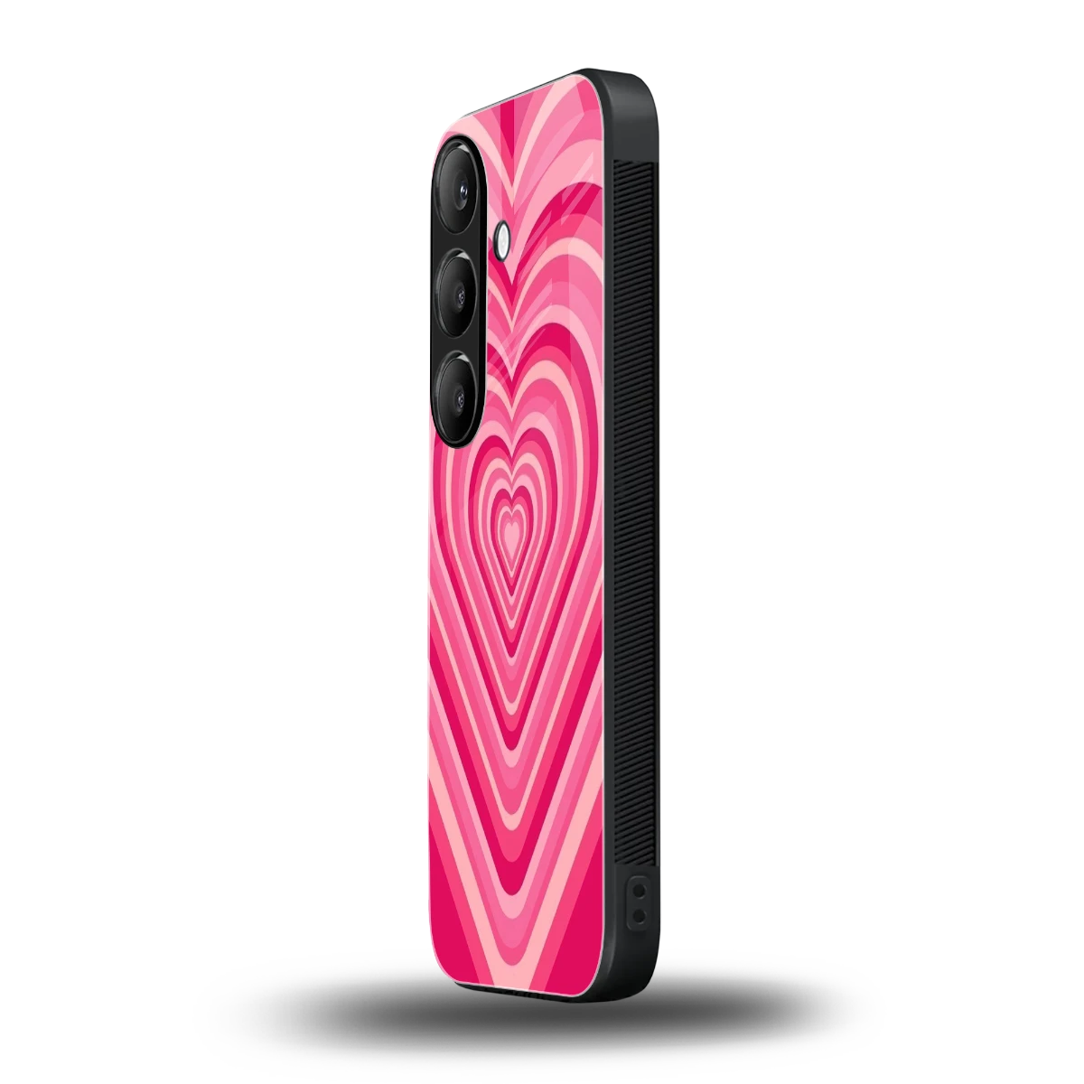 Y2K French Pink Hearts samsung galaxy s24 mobile cover | shockproof glass phone case