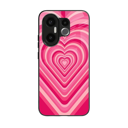 Y2K French Pink Hearts back phone cover | glass case for vivo x200 fe