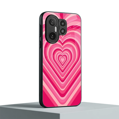 Y2K French Pink Hearts vivo x200 fe mobile cover | shockproof glass phone case