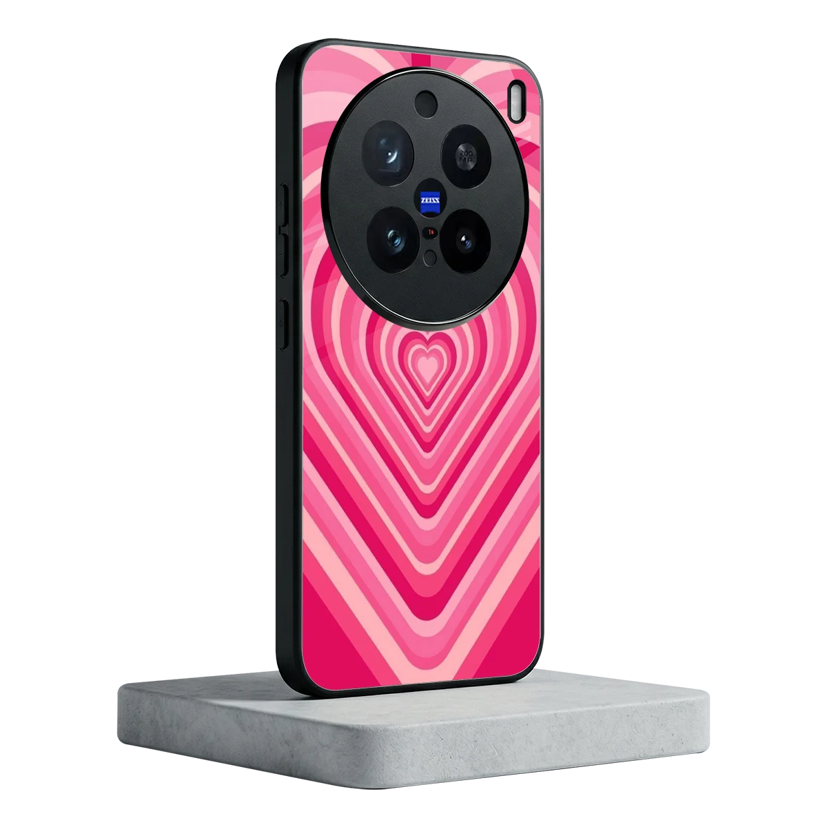 Y2K French Pink Hearts vivo x200 pro mobile cover | shockproof glass phone case