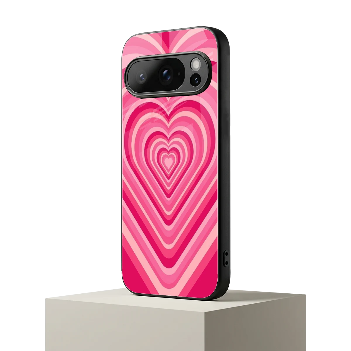 Y2K French Pink Hearts google pixel 10 pro mobile cover | shockproof glass phone case